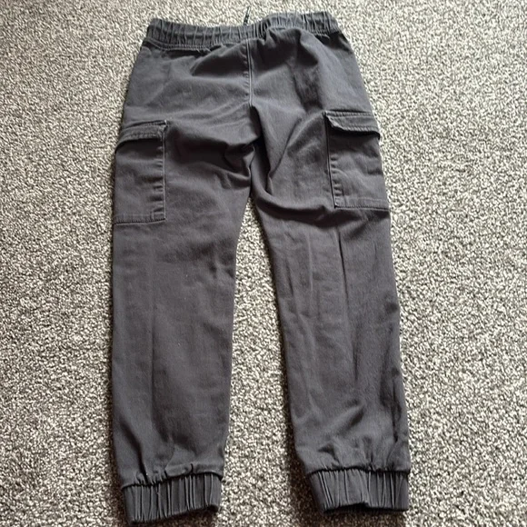 Kids Black Cargo Jogger Pants - Picture 5 of 5